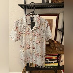 Stylish Men's Floral Button Down Shirt